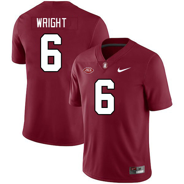 Men #6 Collin Wright Stanford Cardinal 2024 ACC Conference College Football Jerseys Stitched-Cardina